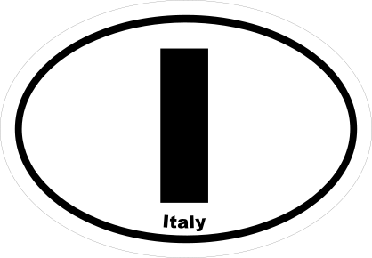 Italy I Oval Sticker