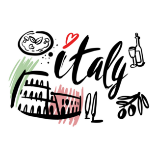 Italy Ink Sketch Sticker