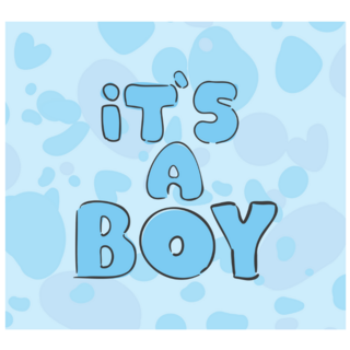Its A Boy Blue Sticker