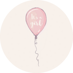 Its A Girl Balloon Sticker