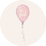 Its A Girl Balloon Sticker