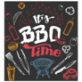 Its Barbecue Time Sketch Lettering Sticker