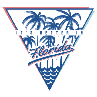 Its Better In Florida Illustration Sticker