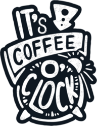 Its Coffee Oclock Sticker