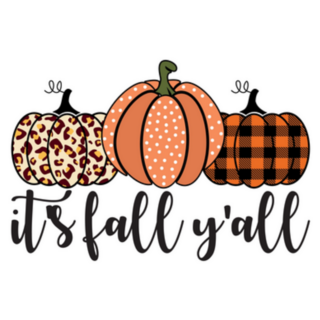 Its Fall Yall Buffalo Plaid And Leopard Plaid Pumpkin Sticker