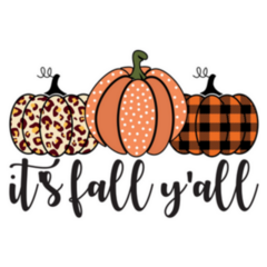 Its Fall Yall Buffalo Plaid And Leopard Plaid Pumpkin Sticker
