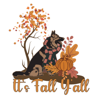 Its Fall Yall Shepherd Sticker