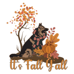Its Fall Yall Shepherd Sticker