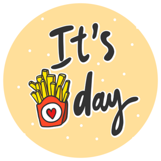 Its Friday Potato French Fries Sticker
