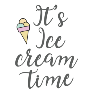 Its Ice Cream Time Cursive Sticker