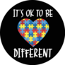 Its Ok To Be Different, Autism Awareness Heart Sticker