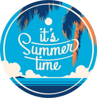 Its Summer Time Palm Sticker