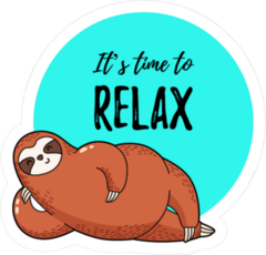 Its Time To Relax Sloth Sticker