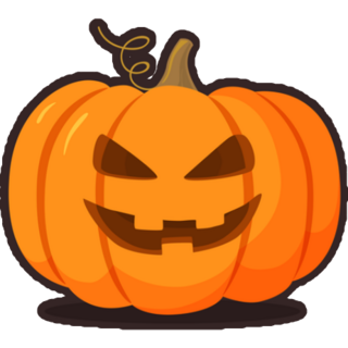 Jack O Lantern Illustration Sticker