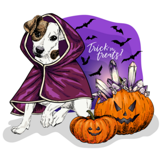 Jack Russel Spooky Sticker