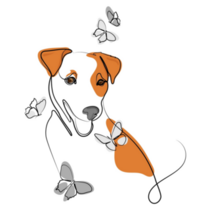 Jack Russell Butterfly Sticker