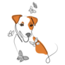 Jack Russell Butterfly Sticker