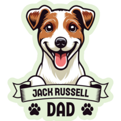 Jack Russell Dad Sticker