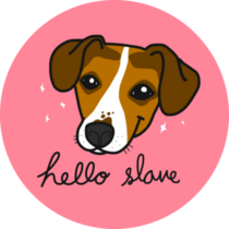 Jack Russell Hello Sticker