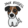 Jack Russell Lettering Sticker