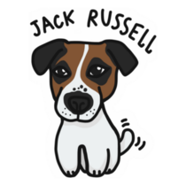Jack Russell Lettering Sticker