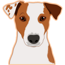 Jack Russell Orange Sticker