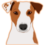Jack Russell Orange Sticker