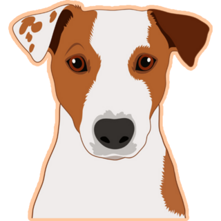 Jack Russell Orange Sticker