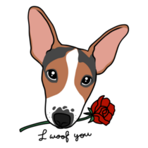 Jack Russell Rose Sticker