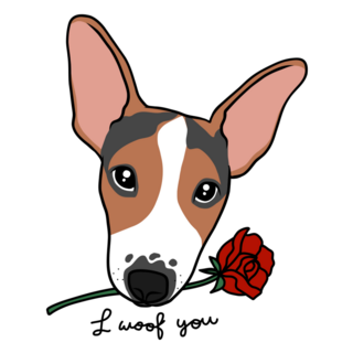 Jack Russell Rose Sticker