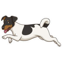 Jack Russell Running Sticker