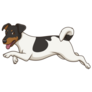 Jack Russell Running Sticker
