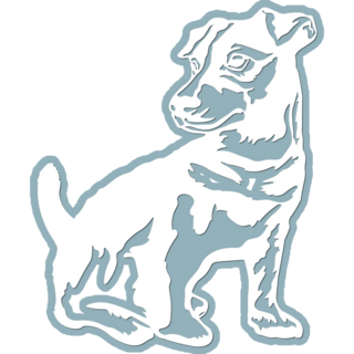 Jack Russell Terrier Blue Sticker