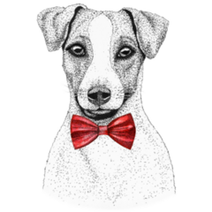 Jack Russell Tie Sticker