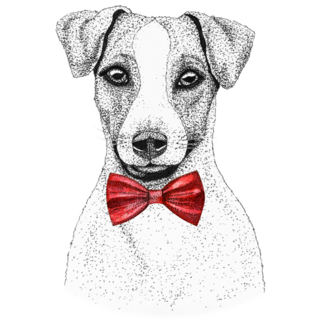 Jack Russell Tie Sticker