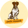 Jack Russell Yellow Sticker