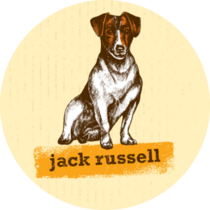 Jack Russell Yellow Sticker