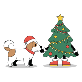 Jack Terrier Festive Sticker