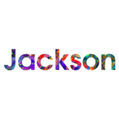 Jackson. Colorful Illustration Sticker