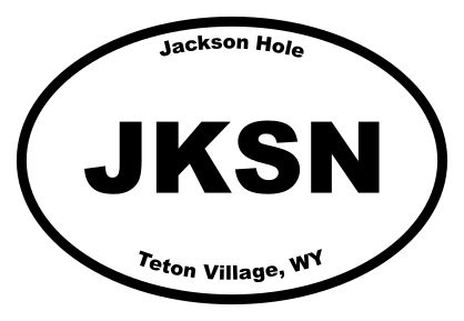 Jackson Hole Oval Sticker