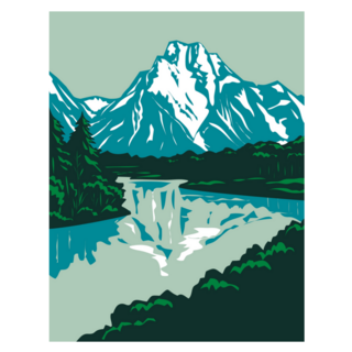 Jackson Hole Valley With The Peaks Wyoming Sticker