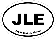 Jacksonville, Florida Oval Stickers