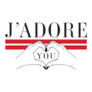 Jadore You French Slogan Heart Made Of Hands Sticker
