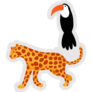 Jaguar And A Toucan Sticker