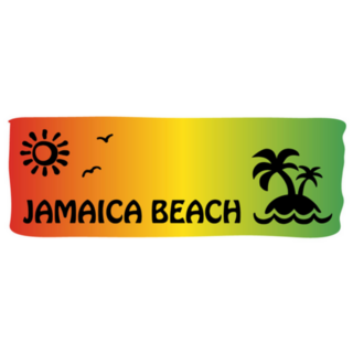 Jamaica Beach Icon Colorful Sticker