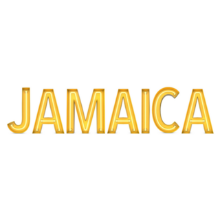 Jamaica - Country Neon Style Lettering Sticker