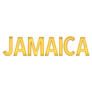 Jamaica - Country Neon Style Lettering Sticker