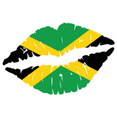 Jamaica Flag Lips Sticker