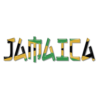 Jamaica Flag Text Illustration Sticker
