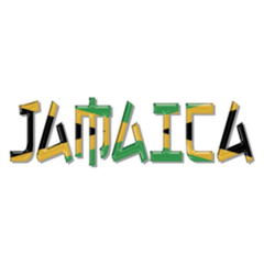 Jamaica Flag Text Illustration Sticker